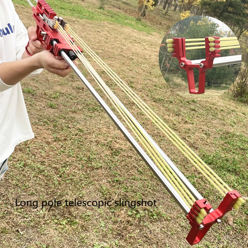 🔥Hot Sale🔥 80LBS Telescopic Long Pole Slingshot Laser 🔥Free shipping🔥