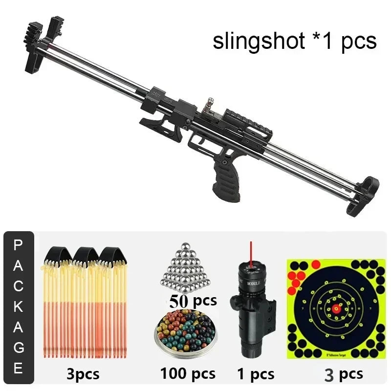 🔥Hot Sale🔥 80LBS Telescopic Long Pole Slingshot Laser 🔥Free shipping🔥
