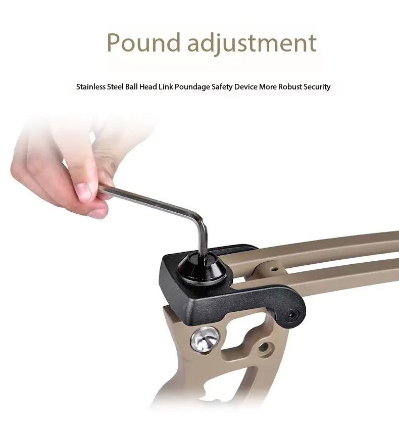 Dual Purpose Steel Ball Composite Bow and Arrow, Adult High-Precision Slingshot