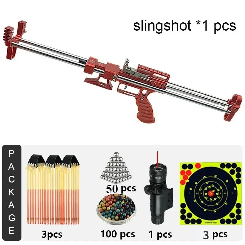 🔥Hot Sale🔥 80LBS Telescopic Long Pole Slingshot Laser 🔥Free shipping🔥