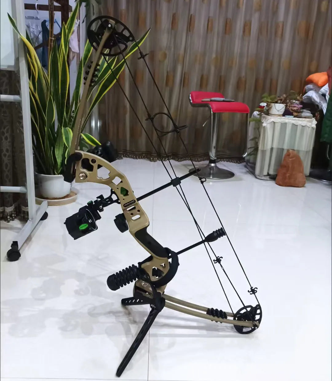 Dual Purpose Steel Ball Composite Bow and Arrow, Adult High-Precision Slingshot