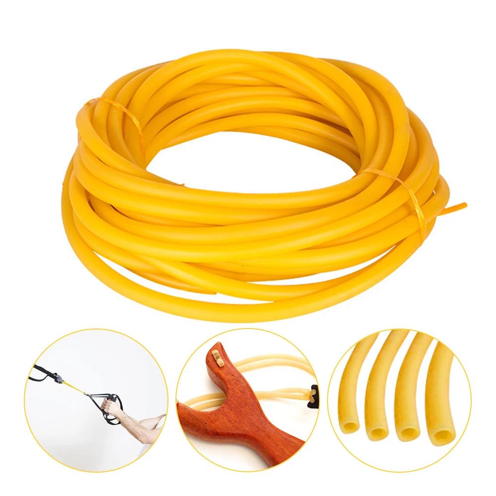 5M Nature Latex Rubber Hoses 3 ~ 9mm Rubber Bands Yellow Slingshot Catapult