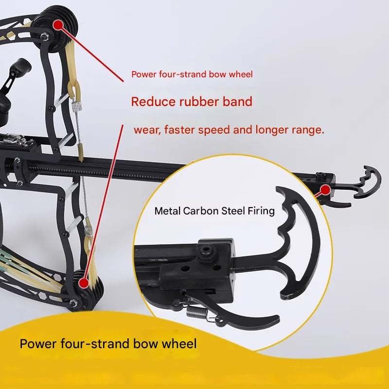 🎁SALE OFF 50%💥Powerful Metal Composite Bow Arrow/Steel Ball Slingshot for Hunting Kit Outdoor