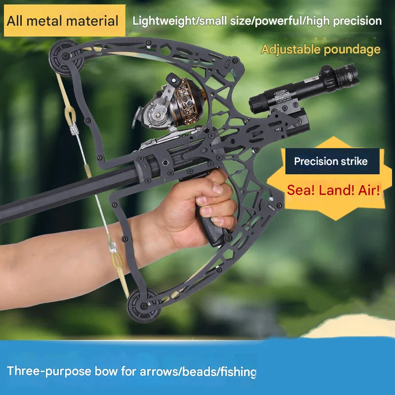 🎁SALE OFF 50%💥Powerful Metal Composite Bow Arrow/Steel Ball Slingshot for Hunting Kit Outdoor