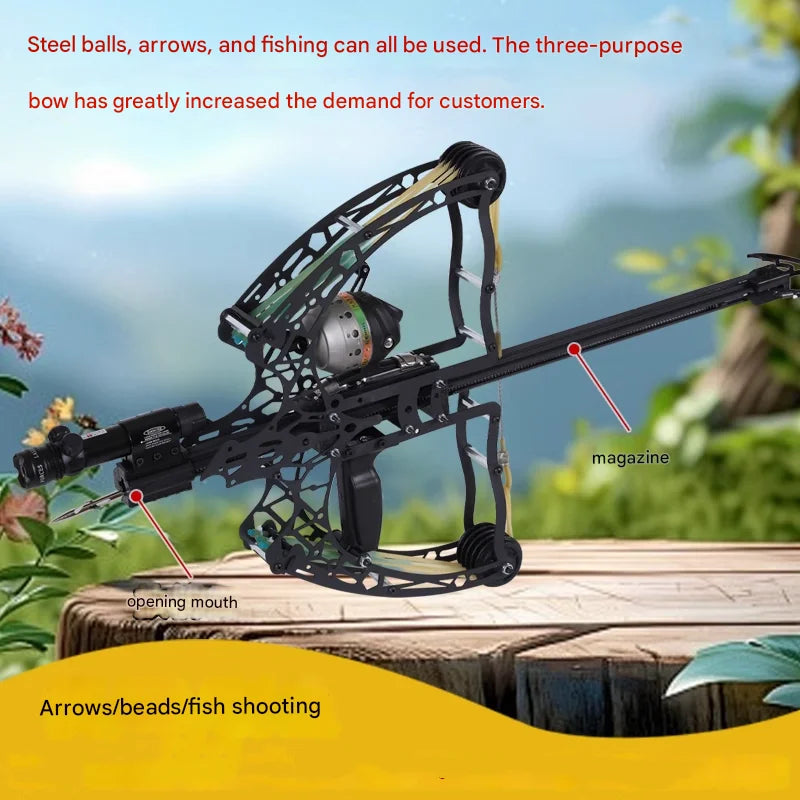 🎁SALE OFF 50%💥Powerful Metal Composite Bow Arrow/Steel Ball Slingshot for Hunting Kit Outdoor